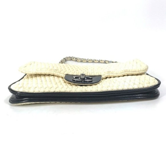 CHANEL CC CC Mark Chain bag Crossbody Double Chain Shoulder Bag White/SilverHW - Picture 5 of 16